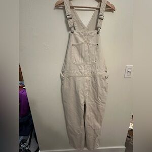 Old Navy Women's Cream Jeans Overalls size 12